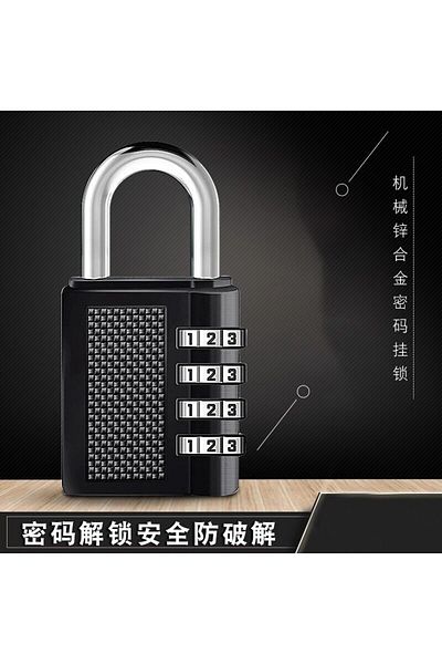 Choice Black 4 Digit Zinc Alloy Combination Lock Padlock Luggage Anti-theft Weatherproof Security Outdoor G