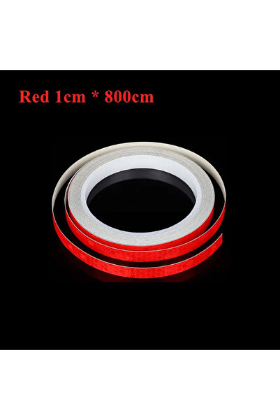Choice 1 سم × 8 م بكرة حمراء 1 سم × 8 م ملصقات عاكسة للدراجات شريط عاكس فلوري...