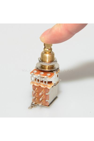 waaah A500k 19.5mm 1pcs Guitar Push/push Potentiometer A250k/b250k/a500k/b500k Brass Short Long Split Shaf