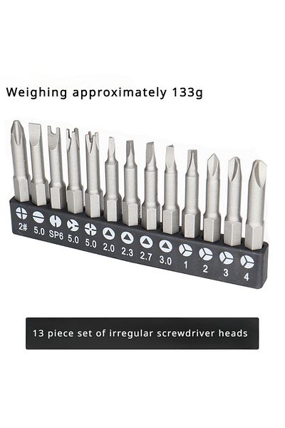 Choice 13pcs 13pcs Special Shaped Screwdriver Set 50mm U-shaped Y-type Triangle Inner Cross Three Points Sc