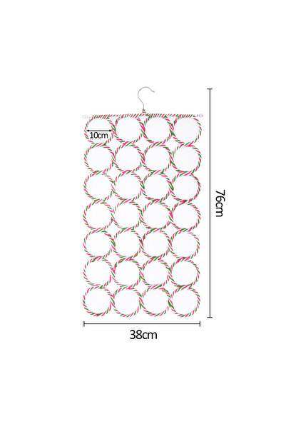 Choice حامل وشاح قابل للطي مزود بخطاف حزام وشال وأوشحة، لون عشوائي، 28 فتحة، ...