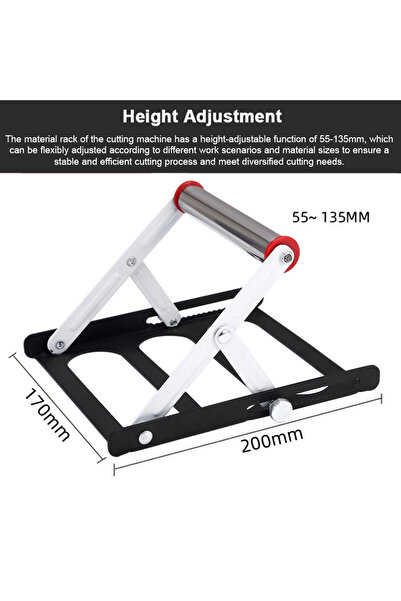 Choice حامل مواد آلة القطع متعددة الوظائف بارتفاع 55-135 مم مع حامل ثلاثي القوائم مساعد قابل للتعديل