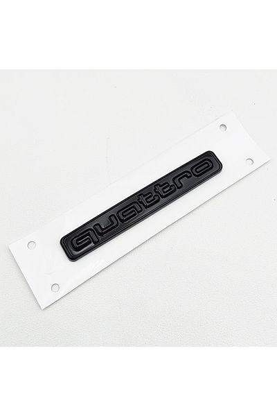 Choice Glossy Black 3d Abs Black Logo Quattro Emblem Car Rear Trunk Badge Decal For Audi A1 A2 A3 A4 A5 A6
