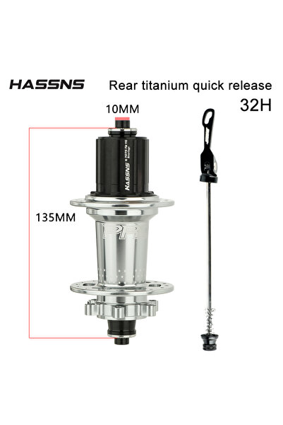 Choice محور خلفي من التيتانيوم PRO7 من HASSNS PRO7 لدراجات الجبال مقاس 32 و24...