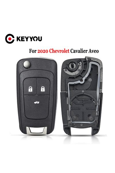 KEYYOU 3 Buttons For Chevrolet Cavalier Aveo 2020 Fob Hu100 Blade New 2/3 Buttons Flip Folding Remot