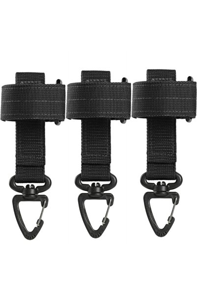 Choice AA-180 أسود 3 قطع حزام مولي تكتيكي مشبك حزام حامل سلسلة مفاتيح حقيبة ظ...