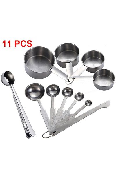 Choice 11 Pieces 8/10/11pcs Stainless Steel Measuring Cups And Spoons Set Deluxe Premium Stackable Tablespo