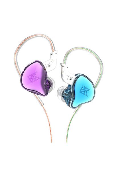KZ Blue Purple No Mic Edc Earphones 1 Dynamic Hifi Bass Earbuds In Ear Monitor Headphones Sport Nois