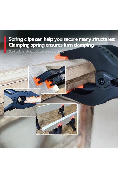 Choice 10pcs 6/10pcs Spring Clip Diy Woodworking Tools 2-inch Plastic Nylon Clip Spring A-shaped Clip Photo