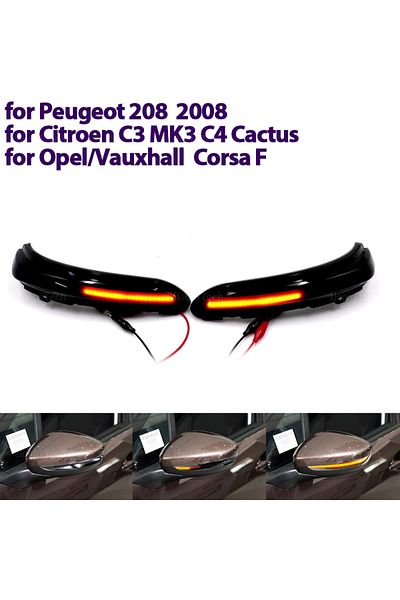 Choice Dynamic LED Turn Signal Light Sequential Rearview Mirror Light For Peugeot 208 2008 12-22 Citroen...