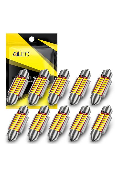 Choice 31 مم 6000 كيلو Aileo 10 قطع 31 مم 36 مم 39 مم 42 مم LED Canbus C10w 4014 رقاقة 12 فولت لمبة LED C5w مصباح قبة السيارة