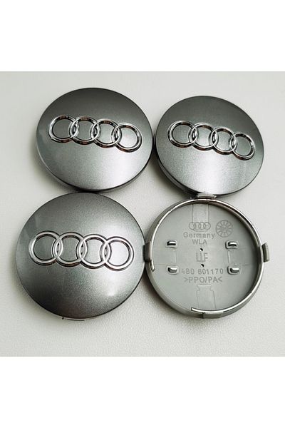 Choice 60mm Grey 4pcs 4pcs 60mm Black Grey Car Styling Badge Wheel Center Hub Cap Rim Caps For Audi Emblem