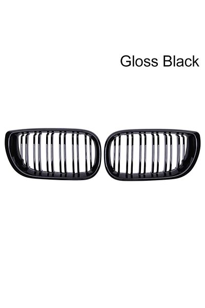 Choice Gloss Black Car Front Kidney Grill Gloss Black Double Slat Hood Grille Racing Grills For Bmw 3 Serie