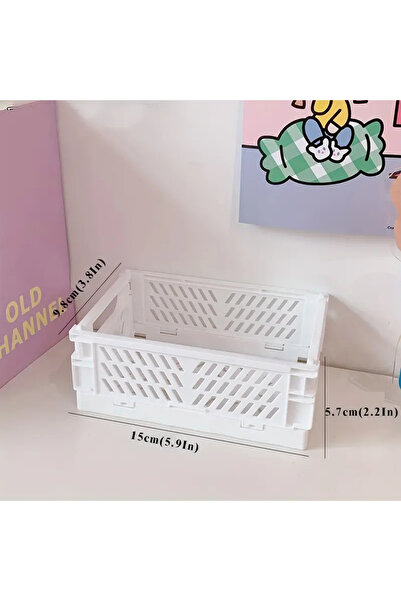 Choice White 6 Color Organizing Storage Baskets Case Folding Student Desktop ...