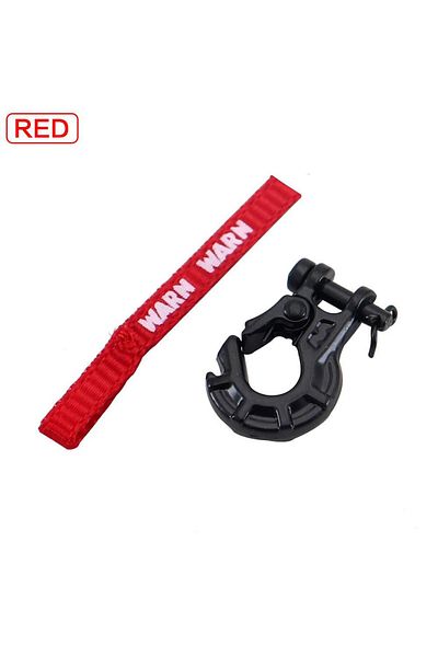 Choice Red Rc Car Winch Hook With Winch Pull Strap Tags Decoration For 1/10 Rc Crawler Car Axial Scx10 Trax