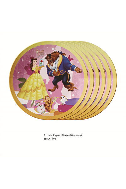 Choice طبق 10 قطع 12 قطعة كرتون أنمي الجميلة والوحش أميرة كعكة توبر موضوع الحلوى كعكة كب كيك إلى