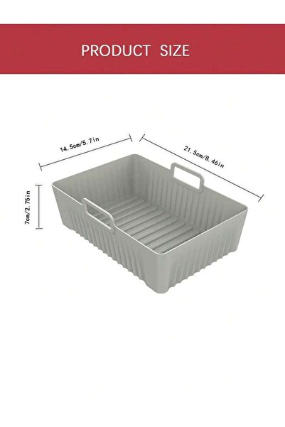 Choice بطانات سيليكون مقلاة الهواء من Leeseph باللون الرمادي، وعاء سيليكون مس...