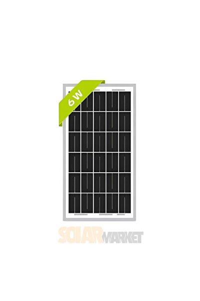 SolarMarket 6W 12V Monokristal Solar Panel