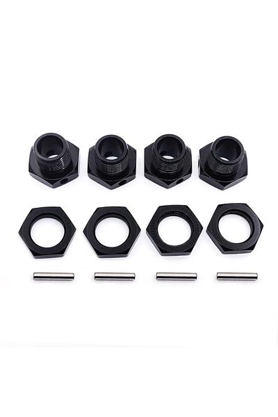 Choice 4pcs M17 17mm Aluminum Wheel Hex Hubs Adapter Nut Pin Anti-dust Cover For 1/8 Rc Model Car Hpi Hsp L