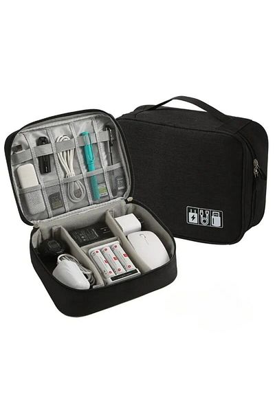 Choice Black Cable Storage Bag Waterproof Digital Electronic Organizer Portable Usb Data Line Charger Plug
