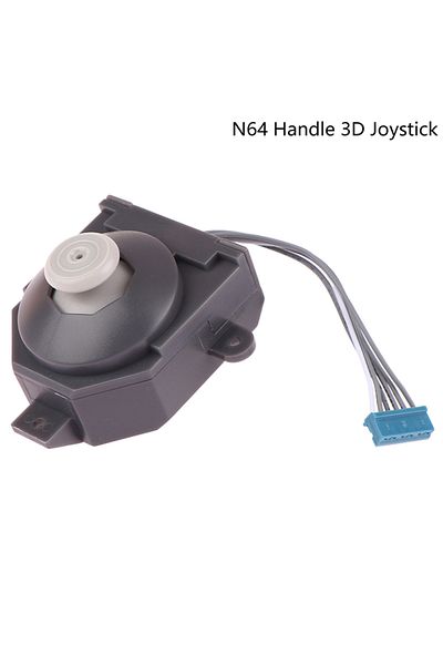 SDJZT 1pc Gray 1pc Grey 3d Joystick Replacement Compatible With N64 Controller Analog Thumb Stick Controll