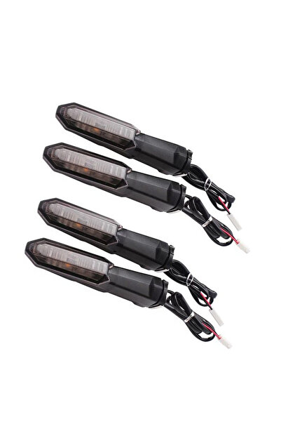 Choice1 4 قطع من مصابيح LED دخانية اللون لإشارات الانعطاف للدراجات النارية كا...