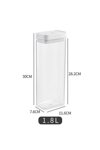 Choice 1800ml Pasta Storage Box Transparent Plastic Grain Seal Tank Spaghetti Storage Container Moisture-pr