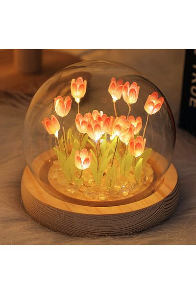 Choice Pink 20pcs Flower 10/20pcs Tulip Night Light Battery Operated Tulip Flower Table Lamp Diy Simulation