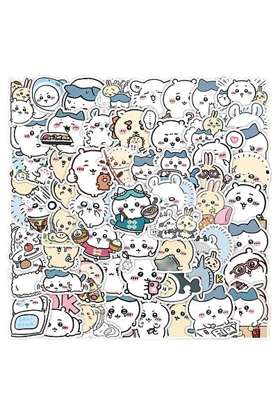 Choice 64PCS Cute Chiikawa Stickers Cartoon Laptop Phone Phone Case Luggage Fridge DIY Decal Graffiti Wa...