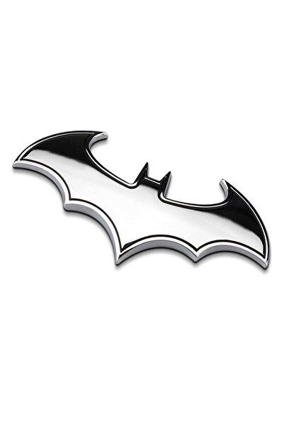 Choice ملصقات سيارة على شكل خفاش ثلاثي الأبعاد فضية اللون قطعة واحدة ملصقات د...