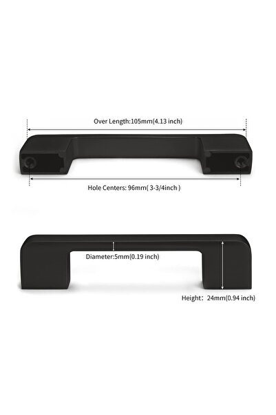 Choice 96mm 1Pcs Modern Black Aluminum Kitchen Cabinet Dresser Knobs Furnitur...