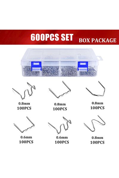 Choice 600pcs Box 400/600/800/1100pcs Stainless Steel Cut Wave Staples Hot Stapler Plastic Repair Standard