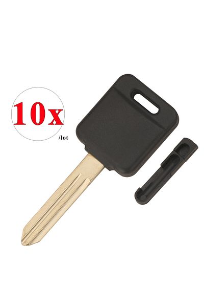 jingyuqin 10pcs/lot Remote Ignition Key Transponder Key Shell For Nissan Qashqai Tiida Uncut Blad...