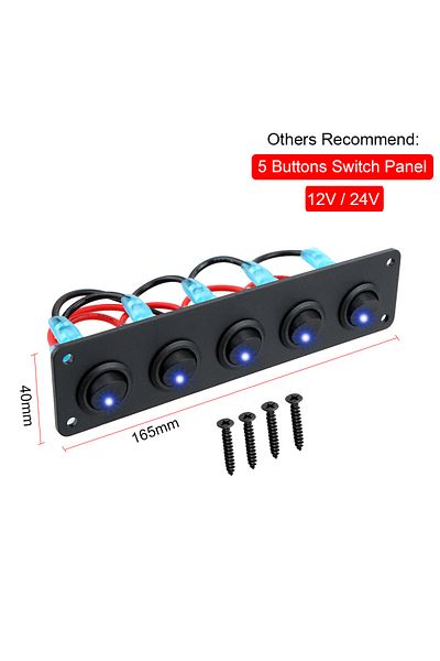Choice 5buttons Only 4 Buttons Rocker Switch Panel Voltmeter Usb Chargers 3.0 Light Toggle 12v 24v Accessor