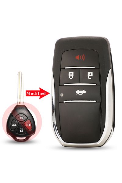 jingyuqin 4 Button Key Shell Upgrade 2/3/4 Button Flip Key Case For Toyota Reiz Camry Rav4 Yaris Cor
