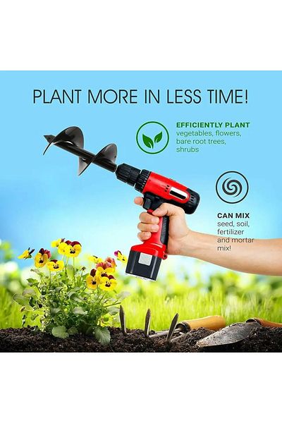 Choice 10x50cm Diy Carbon Steel Planter Garden Auger Spiral Drill Bit Flower Planting Hole Digger Drill Bit