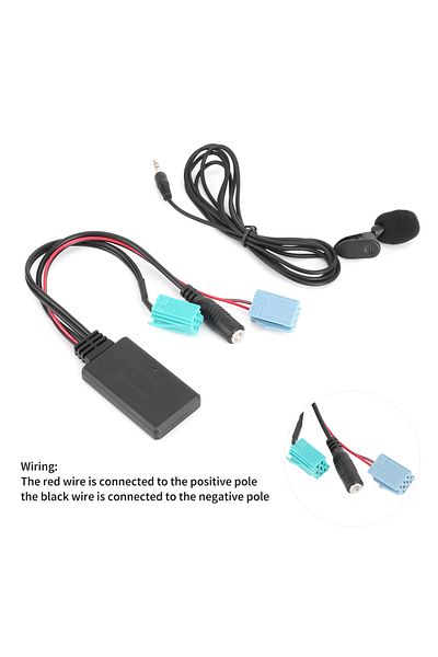 Choice 6Pin   Cable Car Stereo AUX‑IN Adapter with Microphone Fit for Clio/Espace/Megane