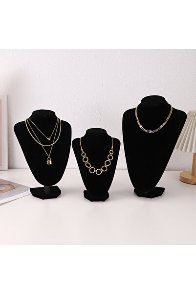 Choice منظم قلادات من المخمل الأسود S لعرض المجوهرات، حامل عرض المجوهرات، مان...