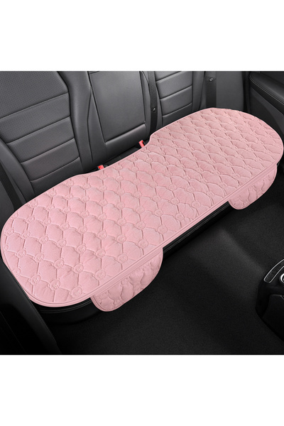 Choice وسادة مقعد السيارة الشتوية ذات الوبر القصير والطويل باللون الوردي - دا...