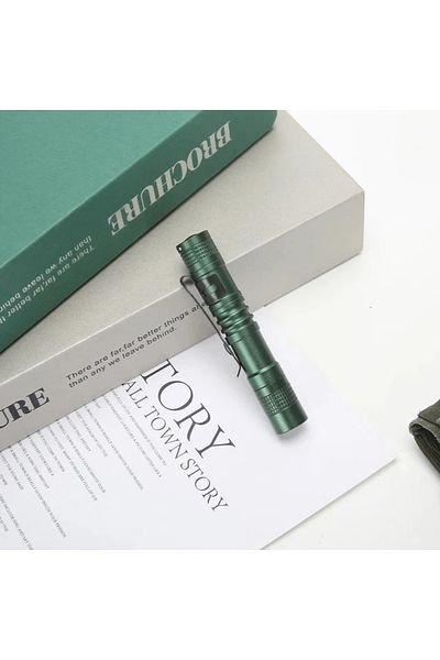 Choice Green Portable Mini Led Pen Flashlight With Pen Clip Handheld Ultra Pocket Torch Use Aaa Battery For