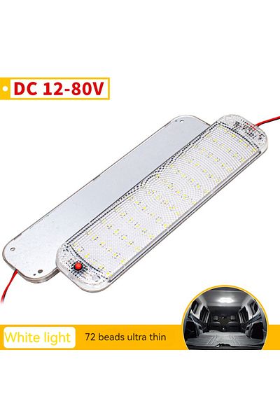 Choice لوحة إضاءة صندوق السيارة LED فائقة السطوع 12-80 فولت 3370 72 خرزة من الكريستال الرقيق