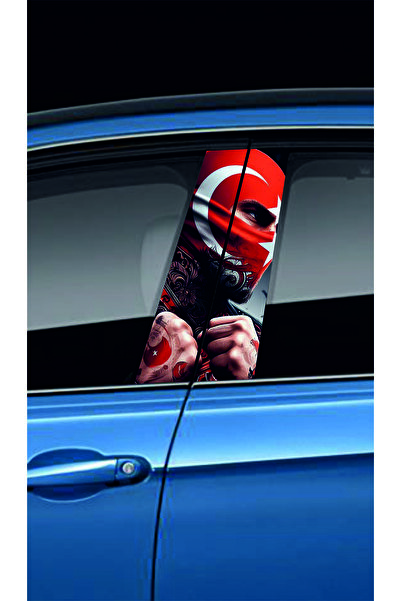 NEON Dijital Baskı Merkezi Araç Kapı Direk Kaplama Folyosu (Sağ Sol Takım) (2 Adet) - 22x52 Cm