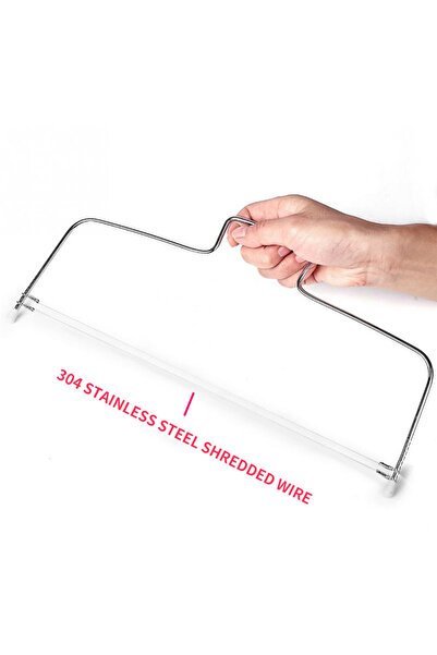 Choice 1 قطعة من قطاعة الكيك بخط مزدوج، أداة مطبخ للطبخ، قطاعة كيك قابلة للتعديل من الفولاذ المقاوم للصدأ