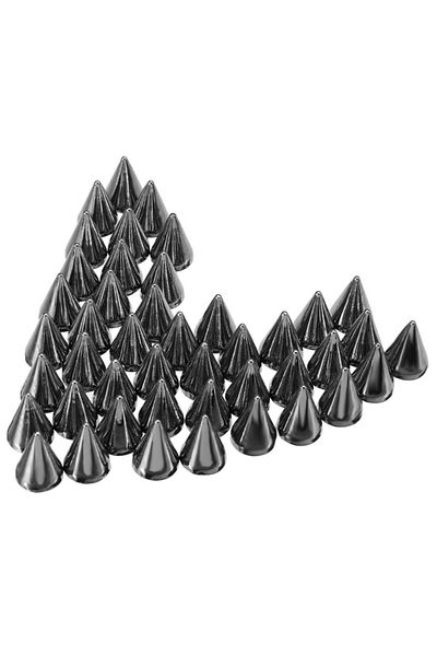 Choice Black 100pcs Black Gold Silver Cone Studs And Spikes Diy Craft Cool Punk Garment Rivets For Clothes