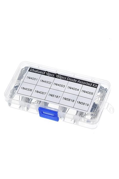 Choice 100Pcs 10 Values Rectifier Diode Assorted Kit 1N4001 1N4002 1N4003 1N4004 1N4005 1N4006 1N4007 1N...