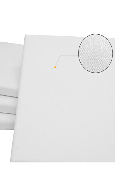 Choice WHITE 4pcs Stretched Canvas, 8 x 10 Inches ( 20 x 25 cm) Square Blank Canvases, 100% Cotton Canvases