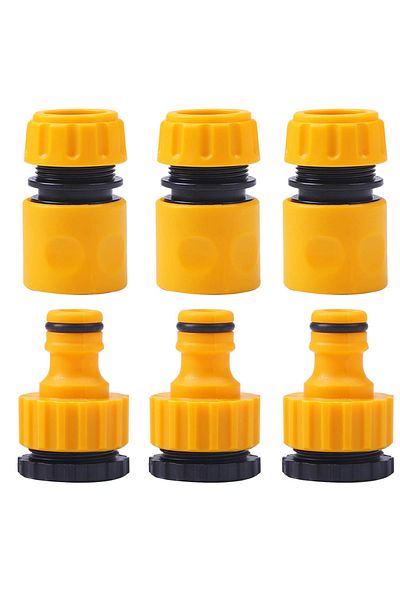 Choice 1/2'' B 6 Pcs Abs Garden Quick Hose Connector 1/2” End Double Male Hose Coupling Joint Adapter Exten