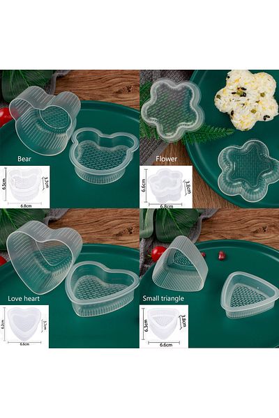 Choice 4pcs Style B Sushi Rice Maker Mold Cartoon Shape Onigiri Rice Ball Set Japanese Press Maker Mold Diy