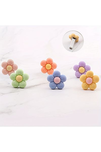 Choice 4pcs Color Random 4pcs Car Decorations Cute Cartoon Flowers Car Air Conditioner Air Vent Small Flowe