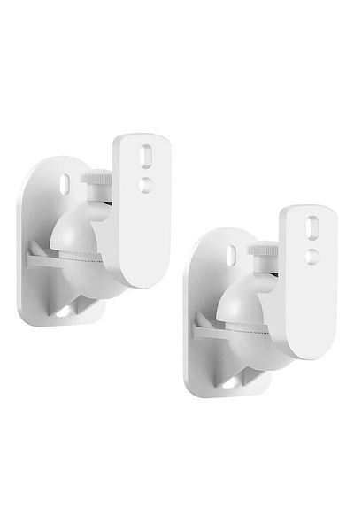 Choice White Speaker Mount Wall Bracket Stand Surround Holder Keyhole Tilt Pack Adjustable